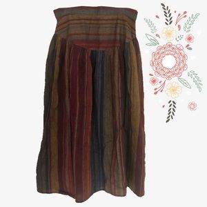 Vintage Striped Full Skirt